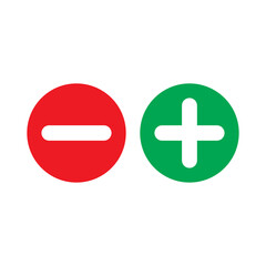 Obraz premium Plus minus button icon