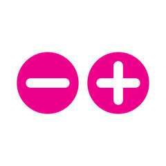 Obraz premium Plus minus button icon