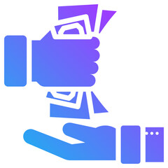 Bribe icon for dishonesty , website, application, printing, document, poster design, etc