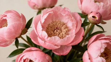 Pink Peony Bouquet Still Life Photography