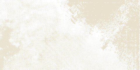 Newspaper with old unreadable text. Vintage grunge blurred paper news texture horizontal background. Textured page. Sepia collage. Front top view.