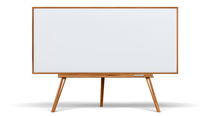 Realistic blank projector screen or clean whiteboard template isolated white background Presentation mockup display graphic element Stock Illustration 