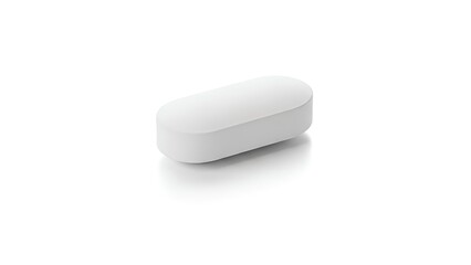 white pills isolated on white background