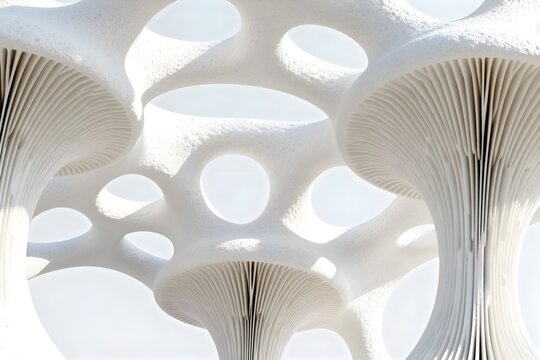 3D-gerenderte, biomimetische Architekturstruktur