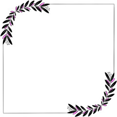 frame with leaves