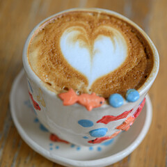 hot mocha  on the table