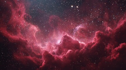 Colorful nebula surrounded by stars in deep space showcasing cosmic beauty