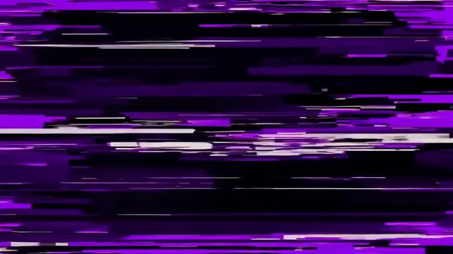 Abstract purple glitch effect, vertical lines and dark shapes