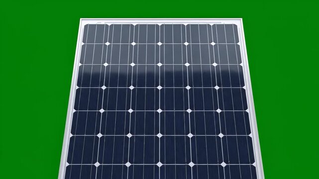 Dynamic solar panel presentation on green screen for clean energy solutions promotions