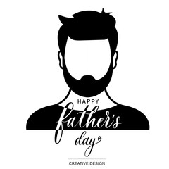 Creative design for Father's Day celebration. Flat style meets iconic masculine features.