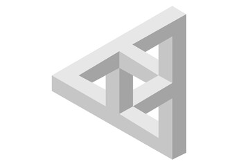  Impossible geometric figure isolated