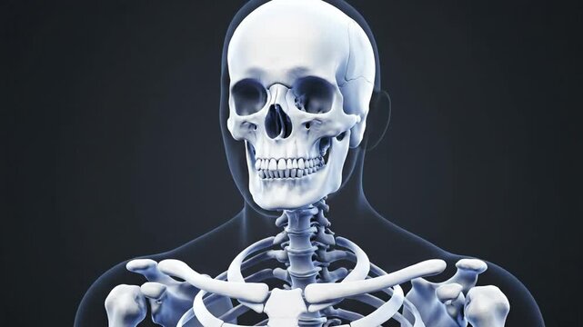 Anatomical illustration of human face and muscles