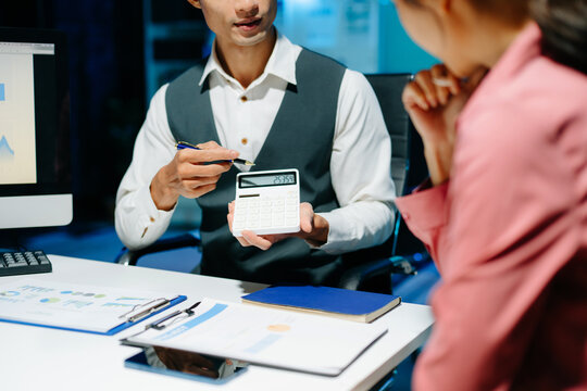 Business team meeting. professional investor working new start up project. Finance task. with smart phone and laptop and digital tablet computer