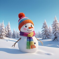 snowman in the snow