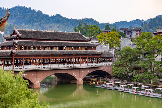 Fenghuang, Hunan, China. 11-04-2024. View of Fenghuang city in Hunan, China. 