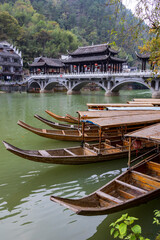 Fenghuang, Hunan, China. 11-04-2024. View of Fenghuang city in Hunan, China. 