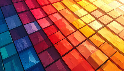 カラフルなタイルの背景素材