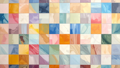 カラフルなタイルの背景素材