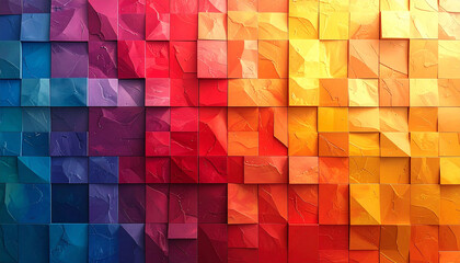 カラフルなタイルの背景素材
