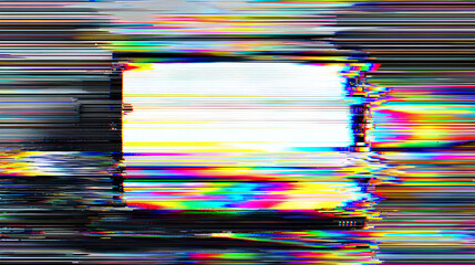 vhs glitch noise background. TV interference. TV screen texture. Signal problems. No signal. Video rewind texture from a tape cassette. TVI. White noise Stock Illustration white background 