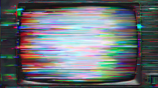 vhs glitch noise background. TV interference. TV screen texture. Signal problems. No signal. Video rewind texture from a tape cassette. TVI. White noise Stock Illustration white background 