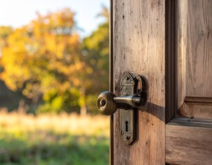 ドアが少し開く 