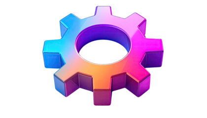 Colorful gear icon