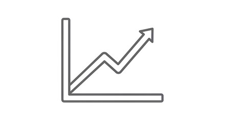 Growing line graph shows upward trend and increasing progress.