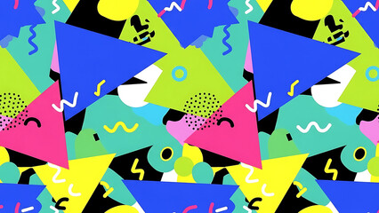 Abstract colorful geometric vector design with fun yellow square shapes for business card concept illustration