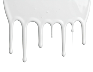 Dripping white substance against stark black background