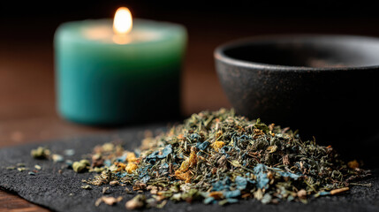 Calming herbal tea blend teacher growth mindset inspires mindful relaxation with dried flowers and aromatic herbs