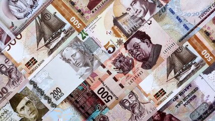 Money background, currency exchange, paper banknotes from different countries. Money cash currency as a financial background for your design - Powered by Adobe