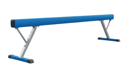 Blue gymnastics balance beam transparent background cutout png