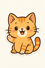 cute and adorable cat character stickers