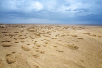 Fototapeta premium drone view of the Qinghai Yardang/Yadan Landform