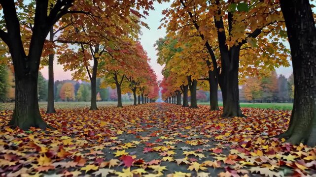 Fall Maple Leaf Forest Deciduous Landscape Fall Leaf Boulevard