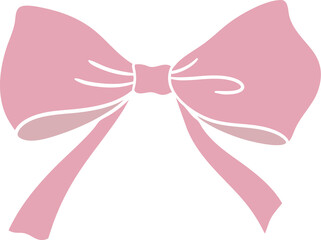 Christmas pink decorative bow illustration design