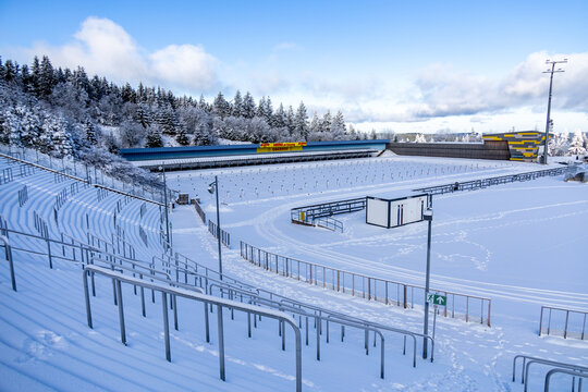 Winterwunderland im Th&uuml;ringer Wald im Wintersportort Oberhof am Rennsteig - Th&uuml;ringen - Deutschland