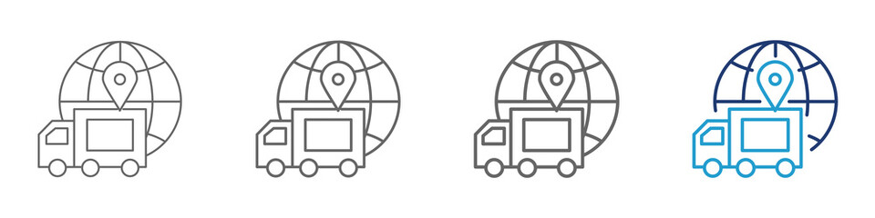 Logistics Vector Line Icon Design