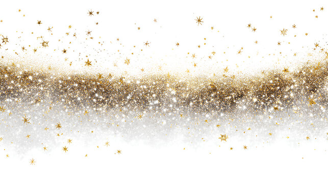 Shiny magical overlay with glitter, spray, and twinkling stars on white background. - Powered by Adobe