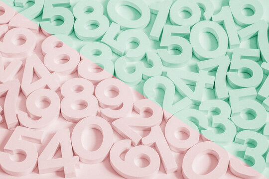 Digital background in two contrasting colors: green and red.