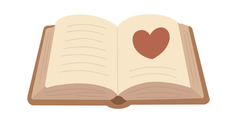 Vintage Book Cozy Aesthetic for Stationery, Bookstore Logos, Posters, Stickers, and Educational Designs. Vector illustration