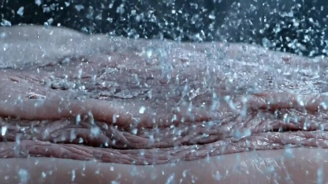 Animated cross section of skin showing blackhead extraction and sebum plug dissolving through serum action for pore cleansing detailed close up CGI