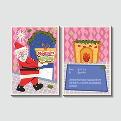 Christmas And New Year Card Illustration