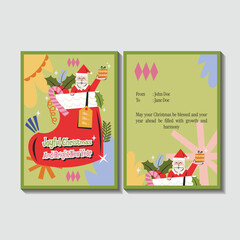 Christmas And New Year Card Illustration