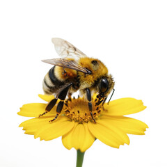 bee on yellow flower