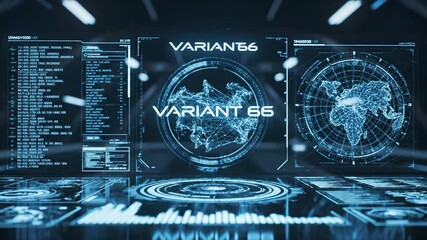 Abstract digital interface displaying global network data - Powered by Adobe