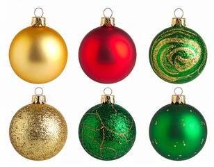 Close-up illustration of Christmas ornaments hanging on a festive tree branch. Shiny baubles, glittering decorations, and warm holiday lights create a cozy and cheerful Christmas atmosphere