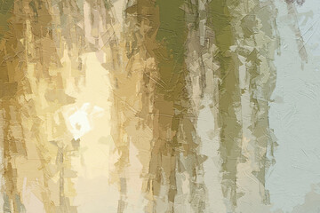 Various oil paintings, flowers, rabbits running in bamboo forests, chrysanthemums, willows, lotus flowers, lotus leaves, lakes, birds flying in mountainous areas