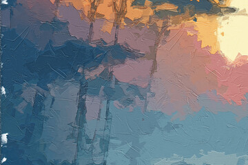 Various oil paintings, flowers, rabbits running in bamboo forests, chrysanthemums, willows, lotus flowers, lotus leaves, lakes, birds flying in mountainous areas